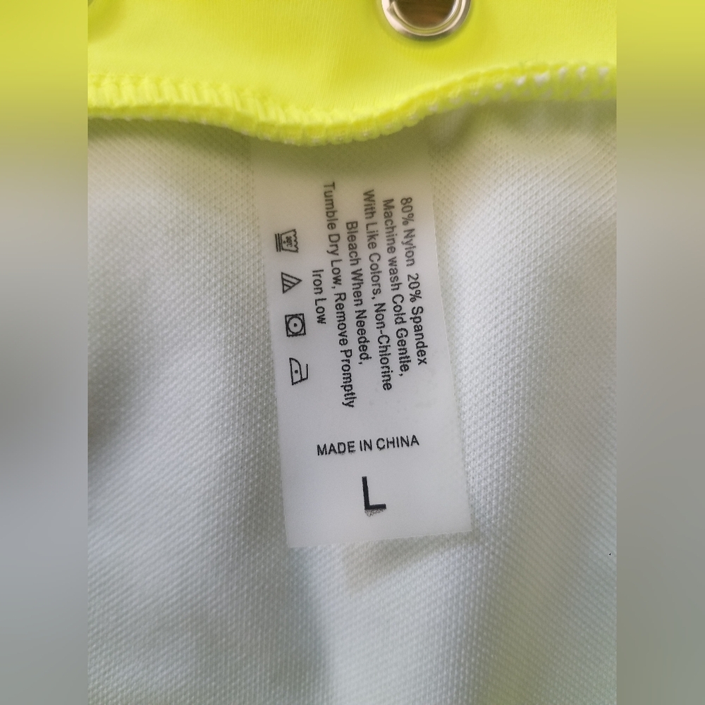 NWOT 2 Piece Neon Yellow Bikini Set - Picture 4 of 4
